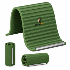 Phonza Foldable Silicone Phone  Stand - Army Green
